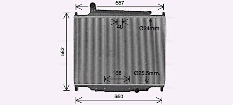 AVA LAND ROVER Радіатор охолодження двиг. RANGE ROVER 3.6 06-12, RANGE ROVER SPORT 3.6 06-13 AVA QUALITY COOLING AU2344 (фото 1)