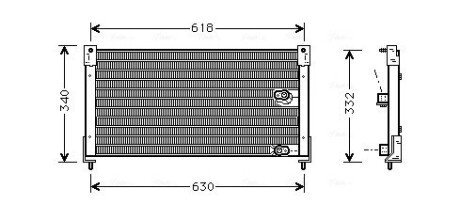 AVA HONDA Радіатор кондиціонера (конденсатор) ROVER 620 2.0I-2.3I 93- AVA QUALITY COOLING AU5116