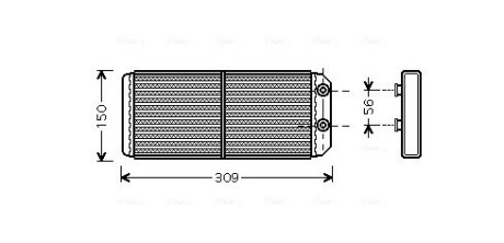 AVA LAND ROVER Радіатор опалення DISCOVERY 2.0, 3.5, 4.0 AVA QUALITY COOLING AU6180