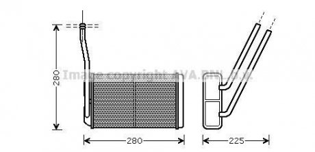 Теплообмінник, Система опалення салону AVA QUALITY COOLING AU6195 (фото 1)