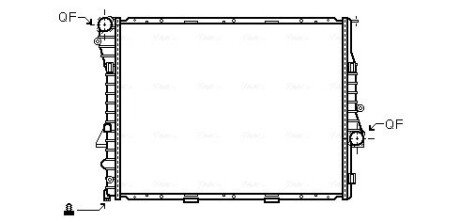 AVA BMW Радіатор охолодження двиг. X5 E53 3.0d/3.0i AVA QUALITY COOLING BW2274