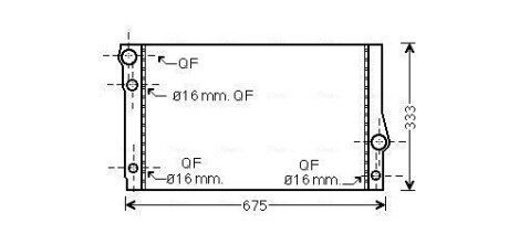 Радіатор, Система охолодження двигуна AVA QUALITY COOLING BW2354 (фото 1)