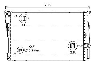 Радіатор системи охолодження двигуна AVA QUALITY COOLING BW2546 (фото 1)