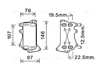 AVA BMW Оливний радіатор (без корпуса) 1 F20, 2, 3 F30, 4, 5 F10, X1 E84, X3 F25, X5 F15 2.0d AVA QUALITY COOLING BW3553