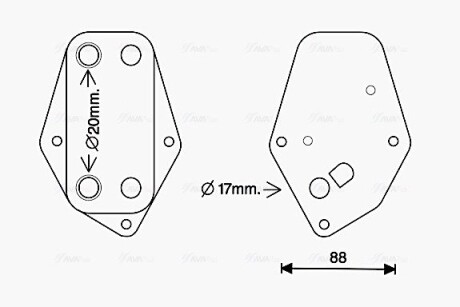 AVA BMW Оливний радіатор 3 E46 2.0d 98- AVA QUALITY COOLING BW3557