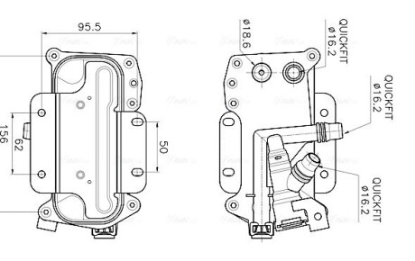 AVA BMW Оливний радіатор 5 (F10) 11-, 5 Touring (F11) 10- AVA QUALITY COOLING BW3626