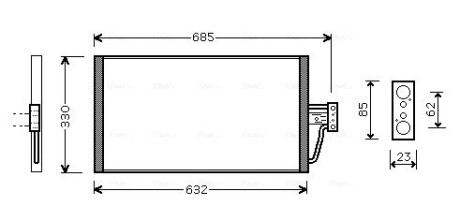 Радиатор кондиционера AVA QUALITY COOLING BW5254