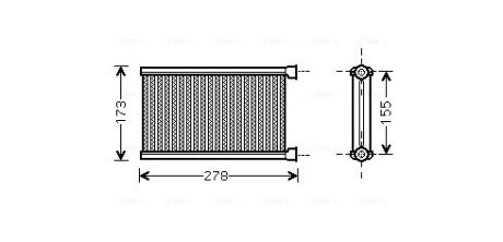 Теплообмінник, Система опалення салону AVA QUALITY COOLING BW6344 (фото 1)