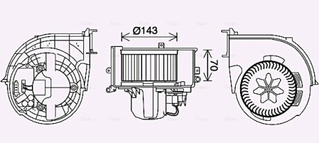 Вентилятор салону BMW X5 SERIES (AVA) AVA QUALITY COOLING BW8574