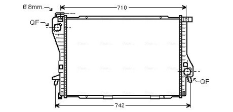 Радiатор AVA QUALITY COOLING BWA 2233