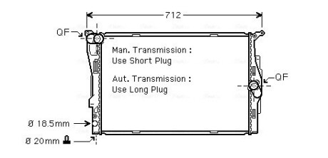 Радиатор охлаждения bmw (ava) AVA QUALITY COOLING BWA2292