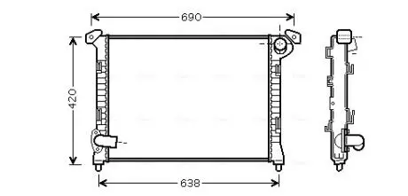 AVA Радіатор MINI COOPER TROPIC 1,6 AC 01- AVA QUALITY COOLING BWA2314