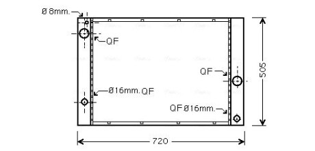 Радиатор охлаждения bmw 5 e60-e61/7 e65-e66-e67-e68 (01-) at (ava) AVA QUALITY COOLING BWA2338