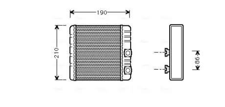 Теплообмінник, Система опалення салону AVA QUALITY COOLING BWA6211