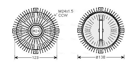 Віскомуфта AVA QUALITY COOLING BW C322