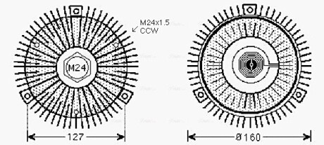 Віскомуфта AVA QUALITY COOLING BW C353