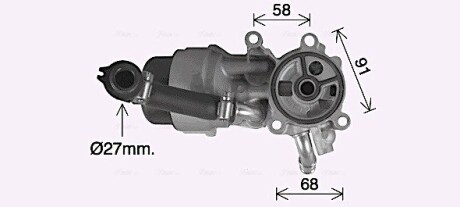 Радіатор масляний CITROEN/FIAT/FORD/VOLVO у зборі (Ava) AVA QUALITY COOLING CN3307H