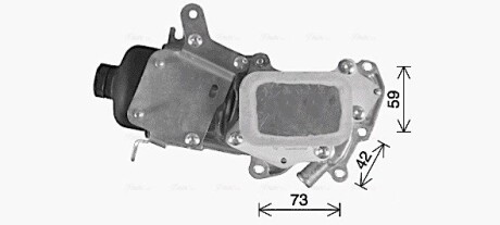 AVA CITROEN Оливний радіатор (з корпусом) Berlingo, C3 II, C4 II, Grand Picasso, Mitsubishi, Peugeot 207/208/308, Partner 1.6 HDI 08- AVA QUALITY COOLING CN3309H