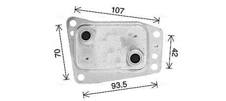 AVA CITROEN Масляний радіатор C4 2.0 09-, C5 2.0 09-, JUMPER 2.0 15-, FORD, PEUGEOT AVA QUALITY COOLING CN3327