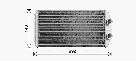 AVA CITROEN Радіатор опалення C-ELYSEE 1.2 12-, 1.5, 1.6, PEUGEOT AVA QUALITY COOLING CN6338