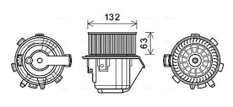 Вентилятор отопителя салона Peugeot 407 (04-), Citroen C5 (08-) AVA AVA QUALITY COOLING CN8298