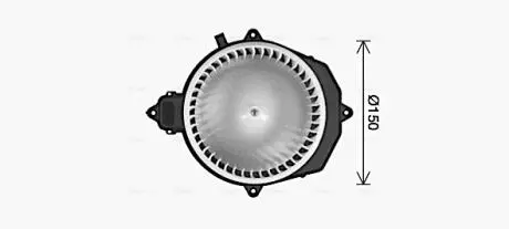 AVA CITROEN Вентилятор салона BERLINGO 1.6 08-, Electric 13- AVA QUALITY COOLING CN8335