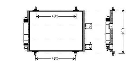 AVA CITROEN Радіатор кондиціонера C8, Jumpy, Fiat Ulysse, Peugeot 807, Expert 02- AVA QUALITY COOLING CNA5213D