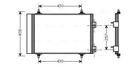 Радиатор кондиционера AVA QUALITY COOLING CNA5240D (фото 1)