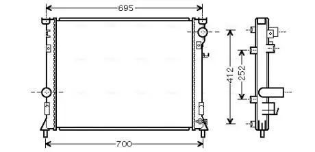 AVA CHRYSLER Радіатор охолодження 300C 2.7/5.7 04- AVA QUALITY COOLING CR2097