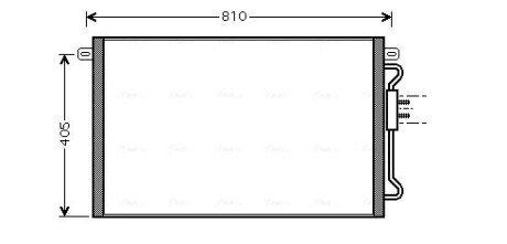 AVA CHRYSLER Радіатор кондиціонера (конденсатор) без осушувача Voyager IV 00- AVA QUALITY COOLING CRA5075