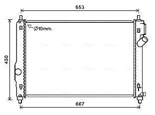 AVA CHEVROLET Радіатор охолодження двиг. AVEO / KALOS 1.2 08- AVA QUALITY COOLING CT2064