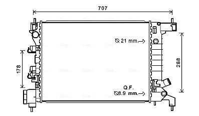 AVA CHEVROLET Радіатор системи охолодження двигуна AVEO 11- AVA QUALITY COOLING CTA2047