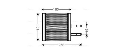 Радіатор обігрівача aveo 09/02- (ava) AVA QUALITY COOLING CTA6042