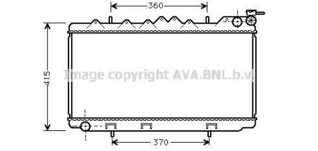 AVA NISSAN Радіатор охолодження двиг. PRIMERA 1.6 90-, 2.0 90- AVA QUALITY COOLING DN2094 (фото 1)