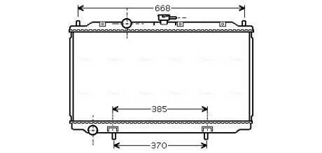 Радиатор охлаждения двигателя nis alm2/prim3 15/6/8 00- (ava) AVA QUALITY COOLING DN2215 (фото 1)