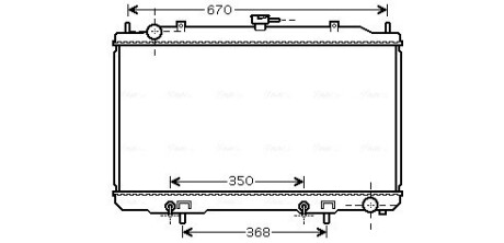 Радіатор системи охолодження двигуна AVA QUALITY COOLING DN2320 (фото 1)