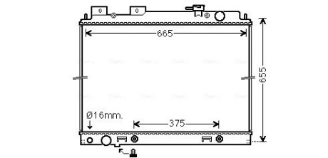 AVA NISSAN Радіатор охолодження двиг. NAVARA NP300 3.0 dCi 10-, PATHFINDER III 3.0 dCi 10- AVA QUALITY COOLING DN2430