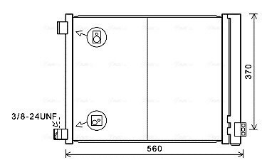 AVA NISSAN Радіатор кондиціонера (конденсатор) з осушувачем MICRA IV 1.2 DIG-S 11- AVA QUALITY COOLING DN5427D