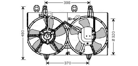 Вентилятор радиатора nissan maxima qx (a33) (00-) AVA QUALITY COOLING DN7511