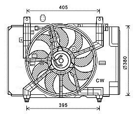 AVA NISSAN Вентилятор радіатора (дифузор в зборі) JUKE 1.6 10- AVA QUALITY COOLING DN7532