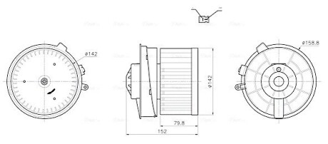 Вентилятор отопителя салона Nissan Qashqai I (07-13) AVA QUALITY COOLING DN8486