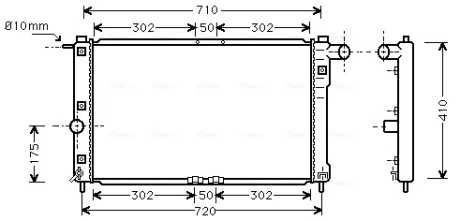 Радиатор охлаждения двигателя Daewoo Nubira (97-) AVA AVA QUALITY COOLING DWA2009