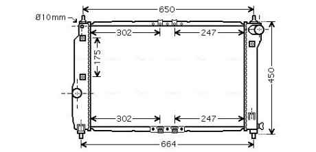 Радіатор охолодження chevrolet aveo (t250, t255) (05-) 1.4 i 16v (ava) AVA QUALITY COOLING DWA2067