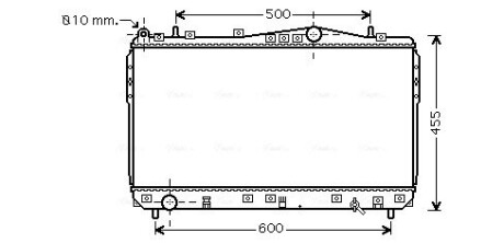 Радиатор охлаждения Лачетти 1,6/1,8 (алюм) AVA AVA QUALITY COOLING DWA2073