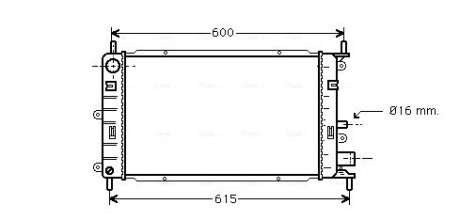 AVA FORD Радіатор сист. охолодження двиг. ESCORT 1,4 CVH 90-98 AVA QUALITY COOLING FD2150