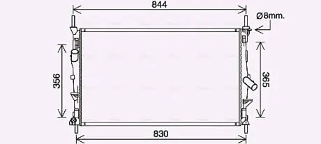 Радиатор системы охлаждения двигателя AVA QUALITY COOLING FD2628
