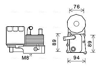 Радіатор масляний AVA QUALITY COOLING FD3598H