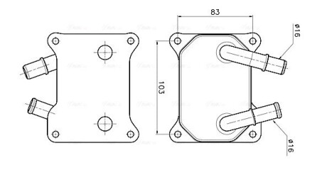 AVA FORD Оливний радіатор C-Max, Focus II, Galaxy, Mondeo IV 1.8TDCI 05- AVA QUALITY COOLING FD3699