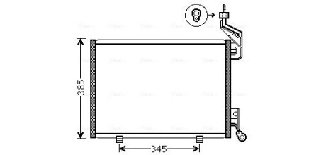 AVA FORD Радіатор кондиціонера (конденсатор) FIESTA 1.6 D 08- AVA QUALITY COOLING FD5444 (фото 1)