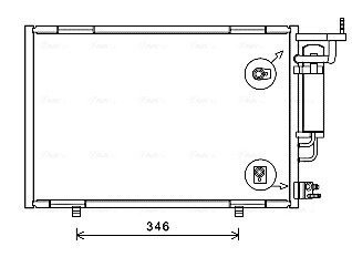 AVA FORD Радіатор кондиціонера (конденсатор) з осушувачем B-MAX 1.4-1.6 12-, FIESTA VI 1.25-1.6 08- AVA QUALITY COOLING FD5583D